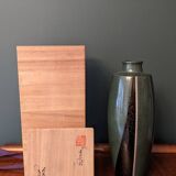 Japanese bronze vase with green patina