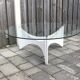 TZ75 round glass coffee table by Werner Blaser for 't Spectrum 1960s