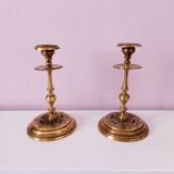 Pair of Empire style candlesticks