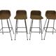 Set of 4 vintage bar stools Dirk van Sliedregt Rohe Noordwolde 1960's