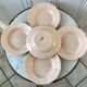 Set of 5 hollow plates Digoin Sarreguemines model France powder pink