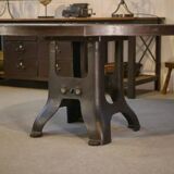 Table touret industrielle piètement en fonte 1950’s