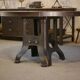 Industrial cable reel table with cast iron base, 1950s