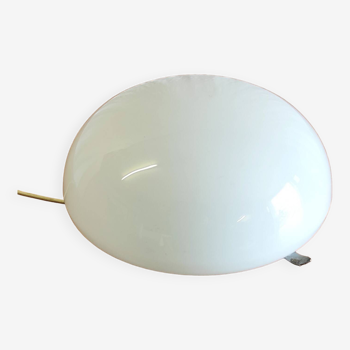 Plafonnier globe opaline 25 cm - années 50/60