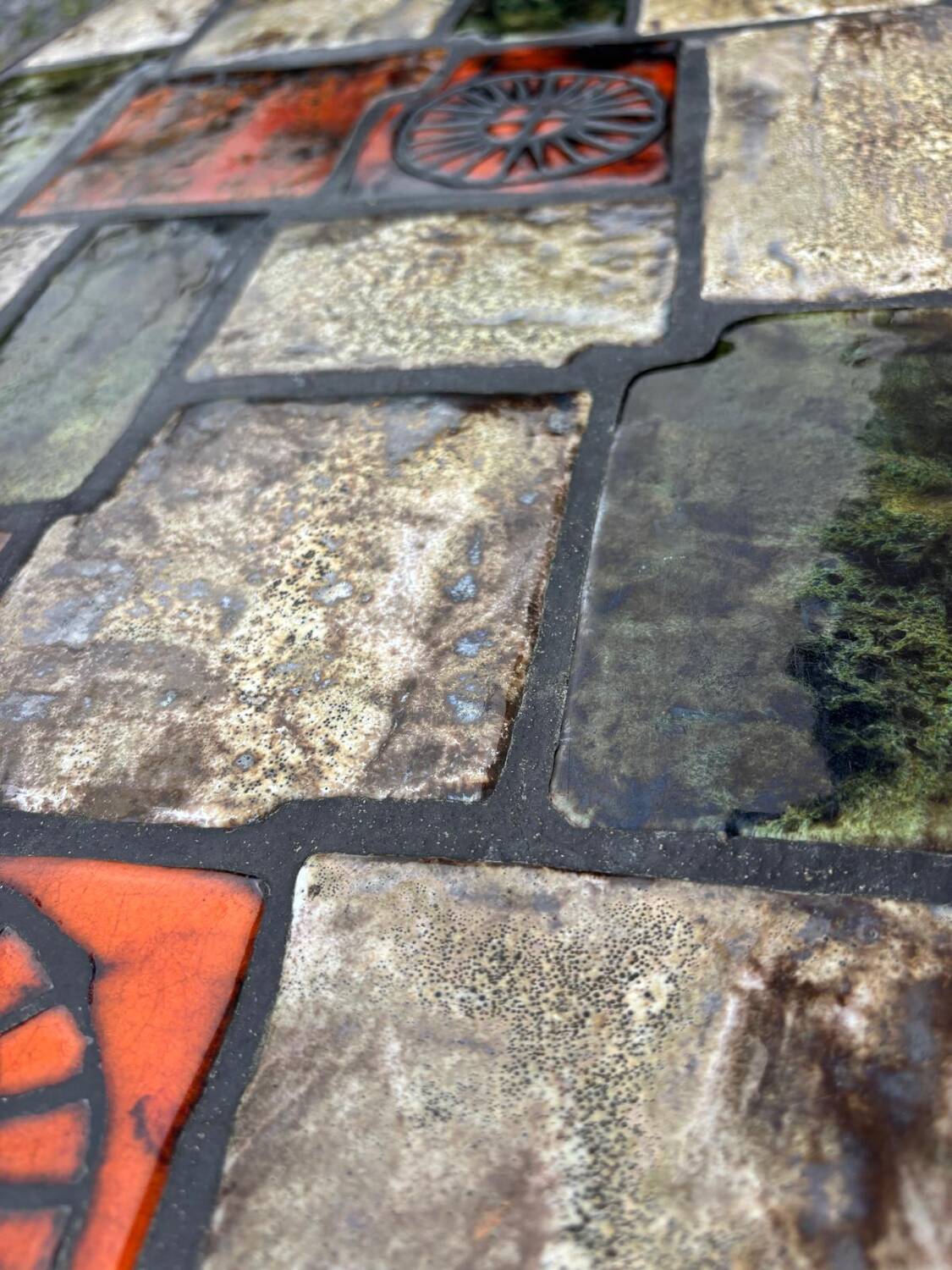 Ceramic and metal coffee table