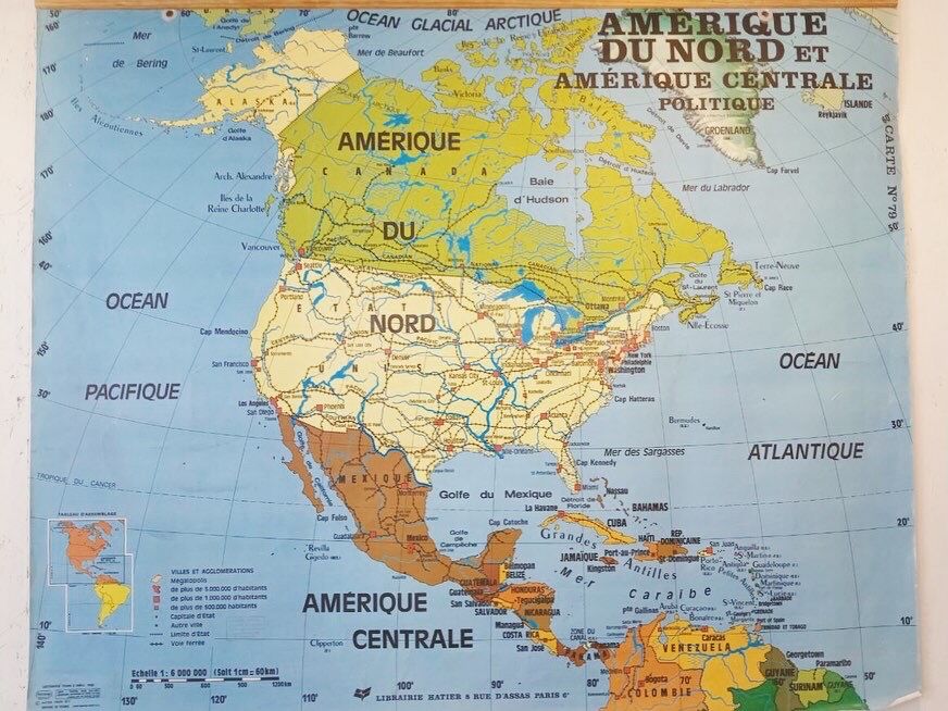Map North America 1977
