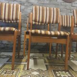 Set of 6 vintage Scandinavian chairs from the 1970s