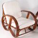 Paire de fauteuils en rotin « bretzels »