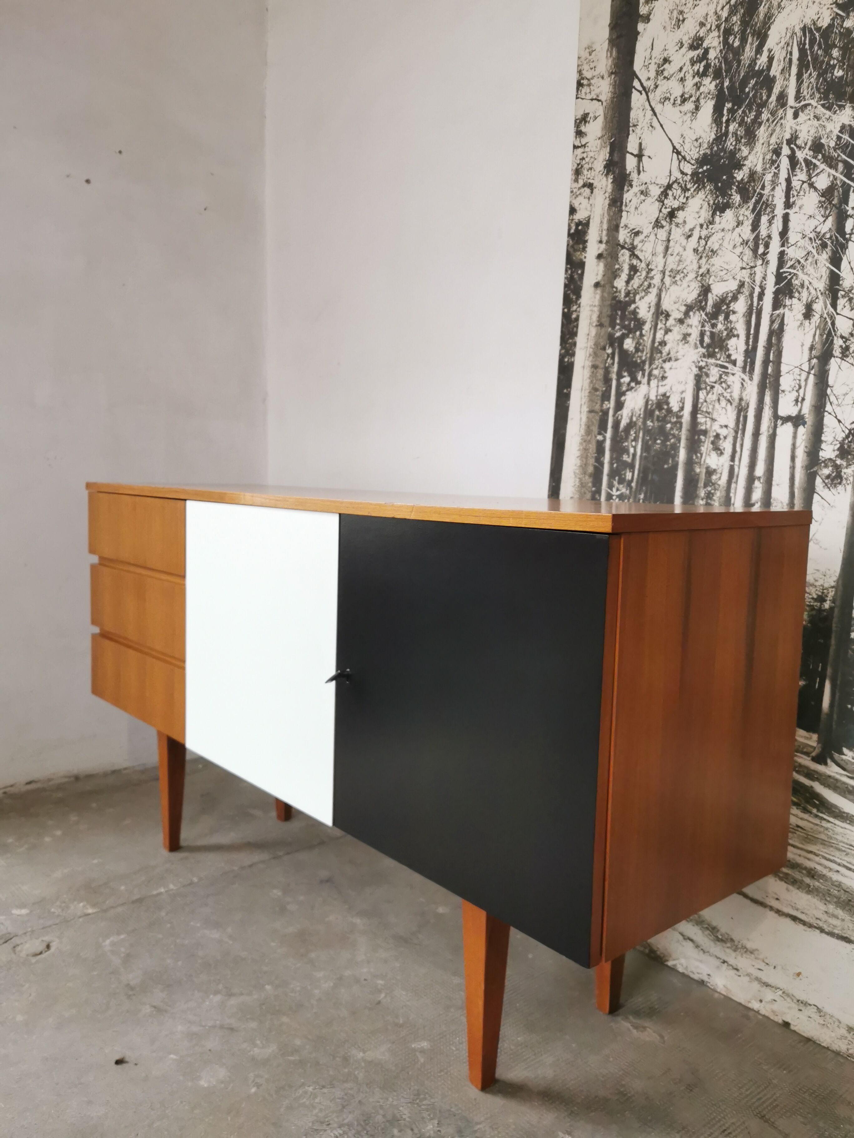 Vintage sideboard of the 60s Scandinavian style