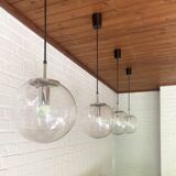 Pair of modernist pendant lights, Glashütte Limburg, Germany