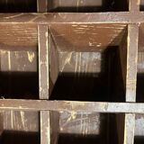 Old furniture locker display window grocery store haberdashery