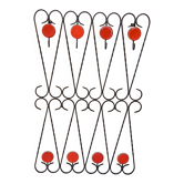 Coat hook, wrought iron and ceramic coat rack