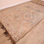 Peach Vintage Moroccan Wool Rug 188 x 317 cm , Berber Rug Handmade, Unique