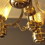 Italian lampadario in glass of Murano 1940s In ottime Conditions