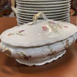 1950s Limoges Porcelain Floral Dinner Service - 31 Pieces
