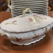 1950s Limoges Porcelain Floral Dinner Service - 31 Pieces