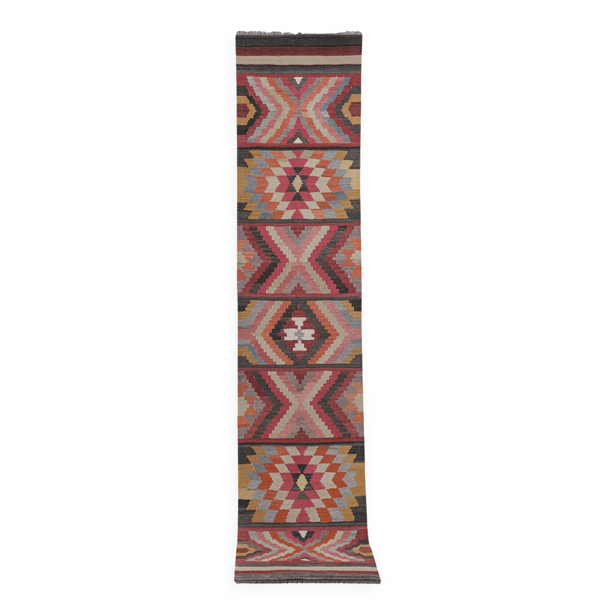 Vintage Turkish Oushak Rug Handwoven 78x365 cm