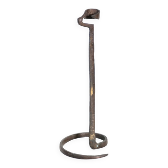 Hammered metal candle holder