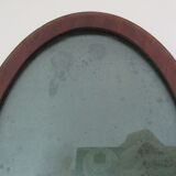 Oval wall frame in wood marquetry