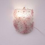 Set of 4 Murano Wall Light Pink Flower by Seguso, 1970