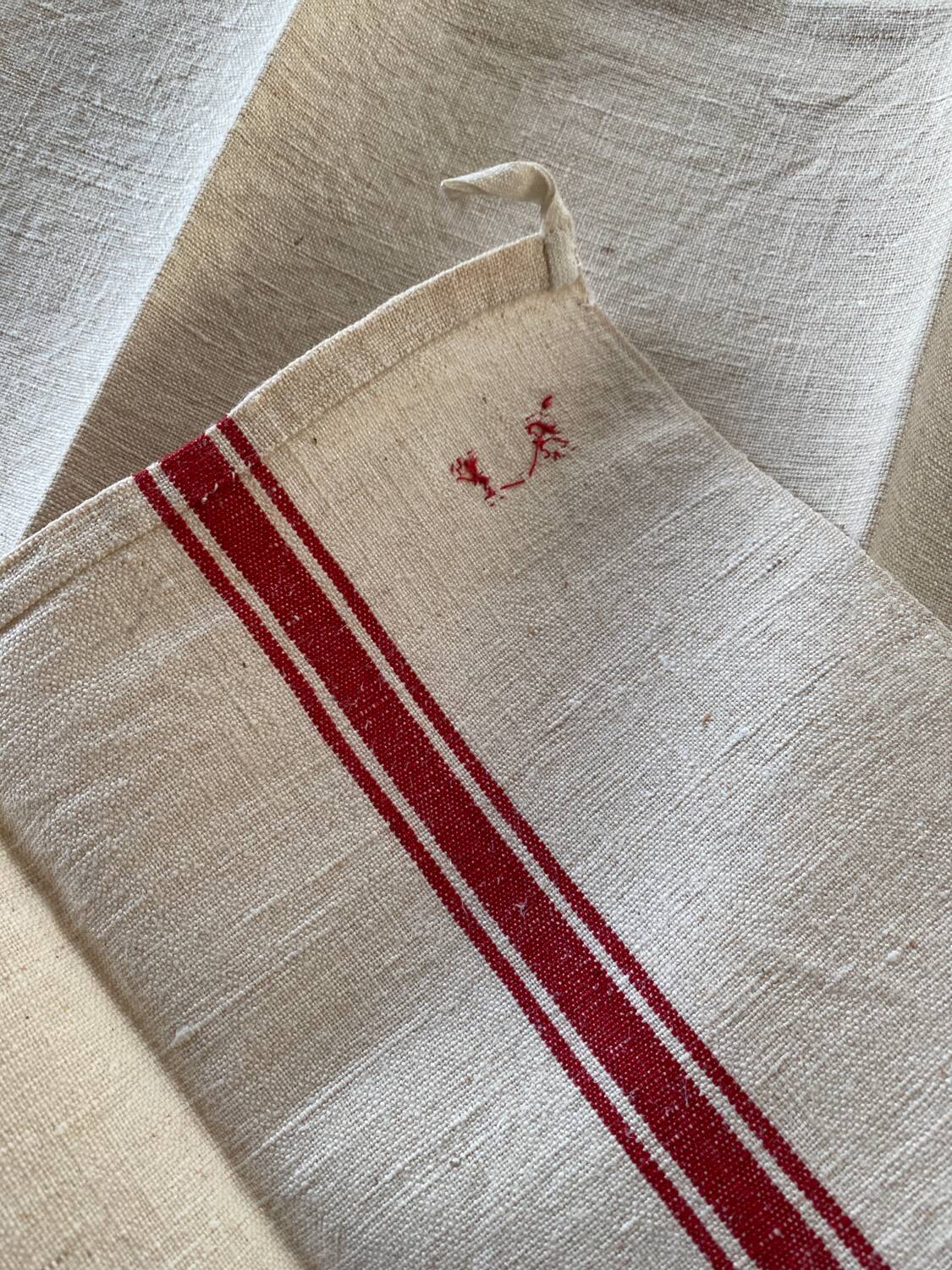 3 BF embroidered linen tea towels