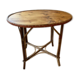 Braided rattan table
