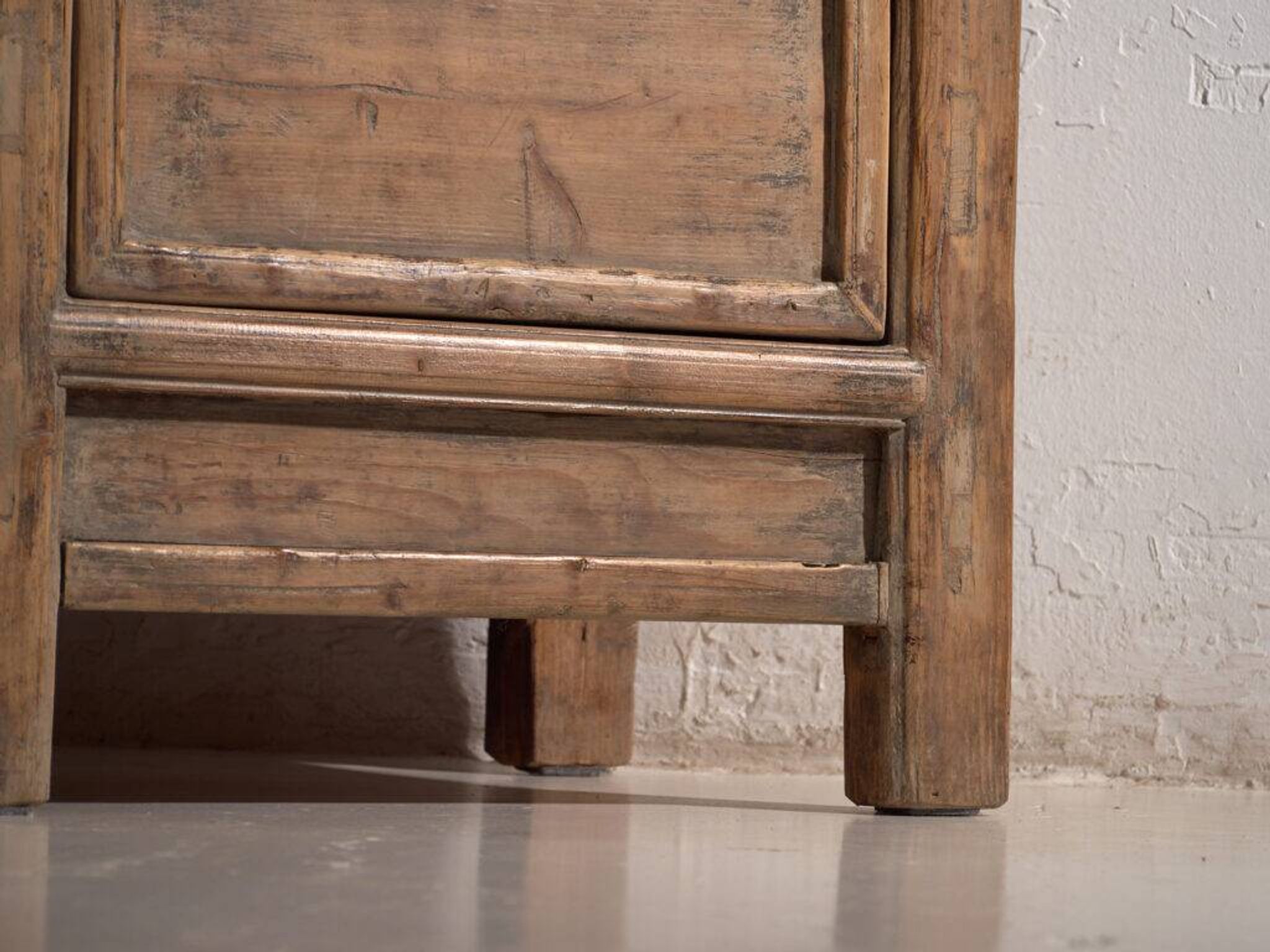 Antique three-door pine wood sideboard – China, circa 1900