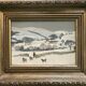 20th century naive snowy landscape by Currie