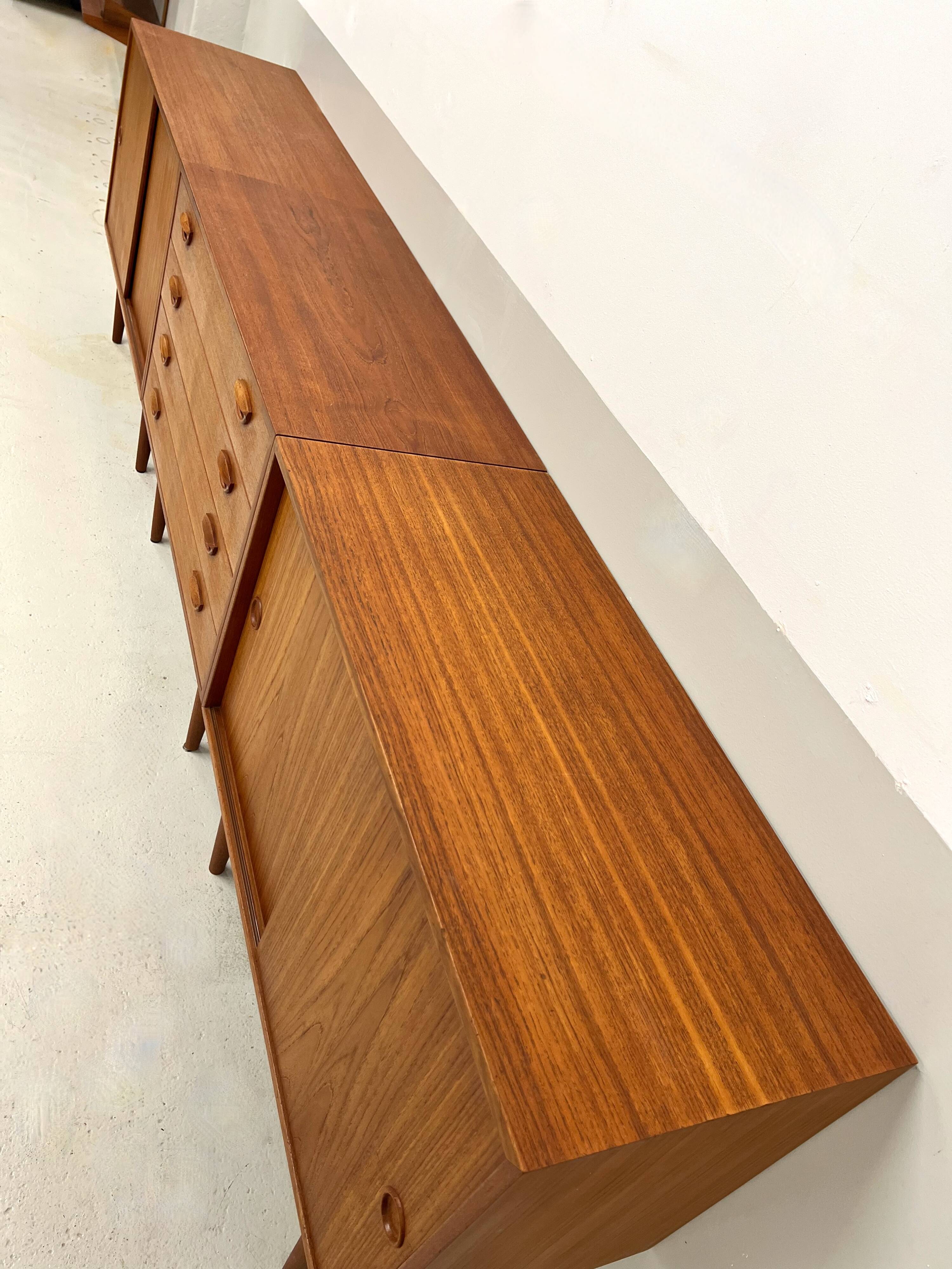 Kai Kristiansen Teak Cabinets By Feldballes, 1960s.