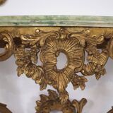 Wall console & its beaded mirror.