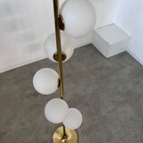Old floor lamp in brass and opaline design from the 70s Max Bill lamp