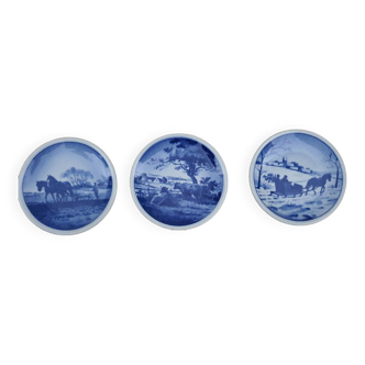 3 Copenhagen Royal decorative plates