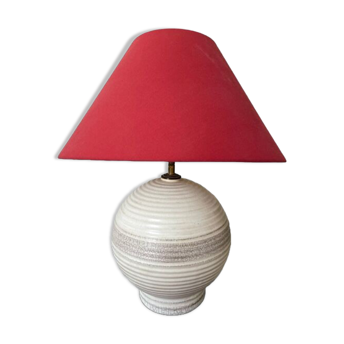 Art deco cracked ceramic lamp