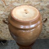 Ancien saloir pot 50l grès émaillé beige