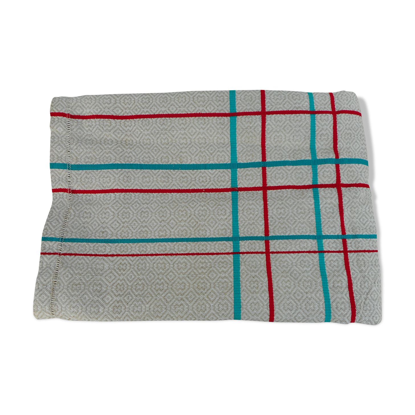 Basque tablecloth red and green stripes