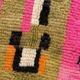 Large pink berber rug in wool boujad new 200x310 cm