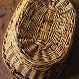 Wicker basket with two oval handles