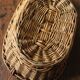 Wicker basket with two oval handles
