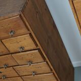 Armoire d'apothicaire vintage allemande en pin et chêne, années 1950