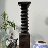 Console vis de pressoir monté en sellette en bois 1940