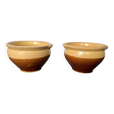 2 bols en grès émaillé