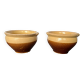2 bols en grès émaillé