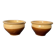 2 glazed stoneware bowls