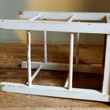 Workshop stool in vintage patinated solid wood