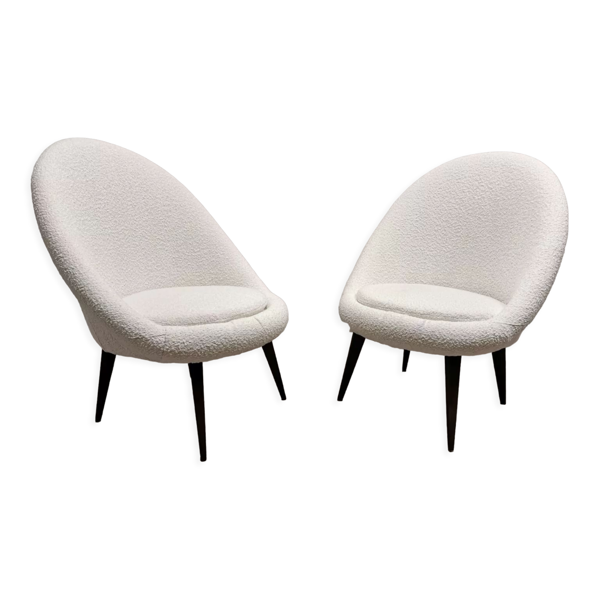 Paire de fauteuils mid-century restaurés