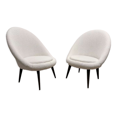 Paire de fauteuils du milieu du siècle restaurés