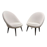 Paire de fauteuils du milieu du siècle restaurés