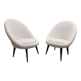 Paire de fauteuils mid-century restaurés