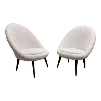 Paire de fauteuils mid-century restaurés