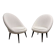 Paire de fauteuils mid-century restaurés